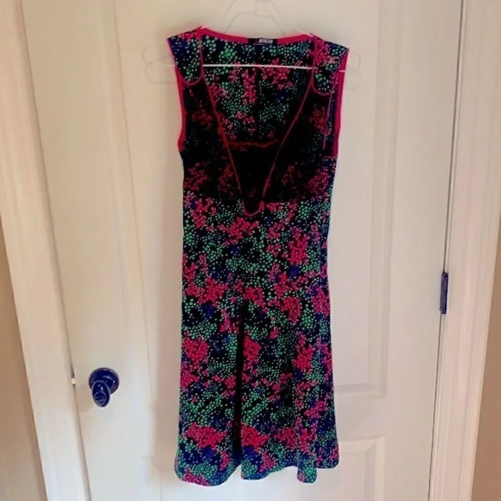 Morgan De Toi black pink green floral dress